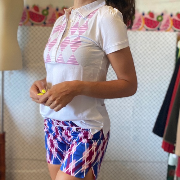 NWT Womens Golf multi Printed Shorts size 2 - Picture 5 of 10